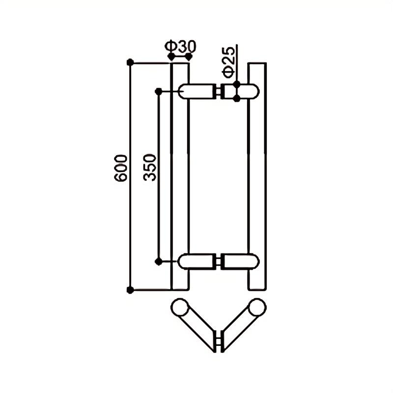 Stainless Steel Glass Door Handles