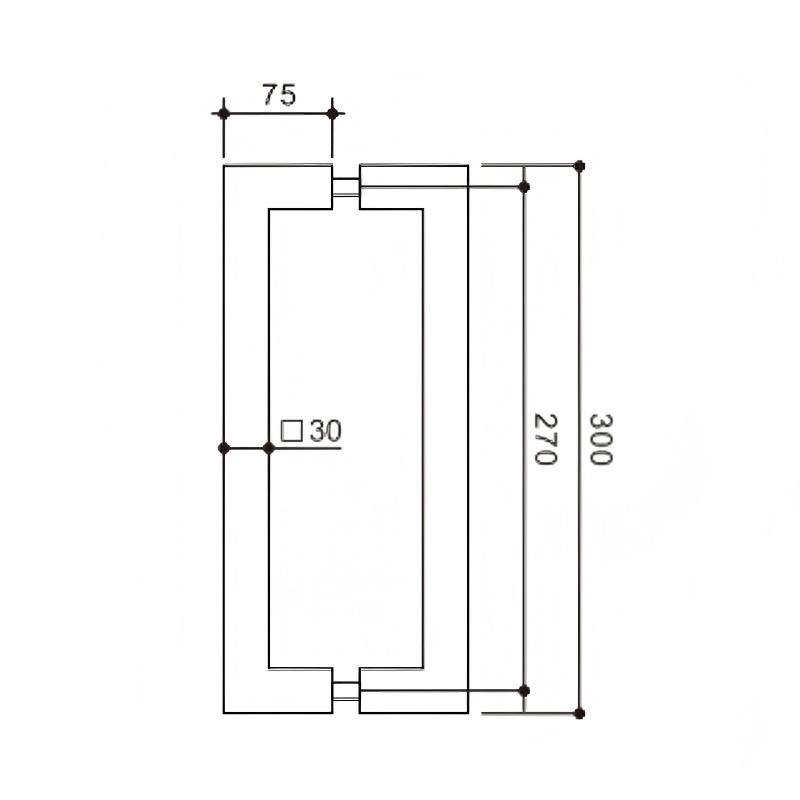 Square Shower Door Handles