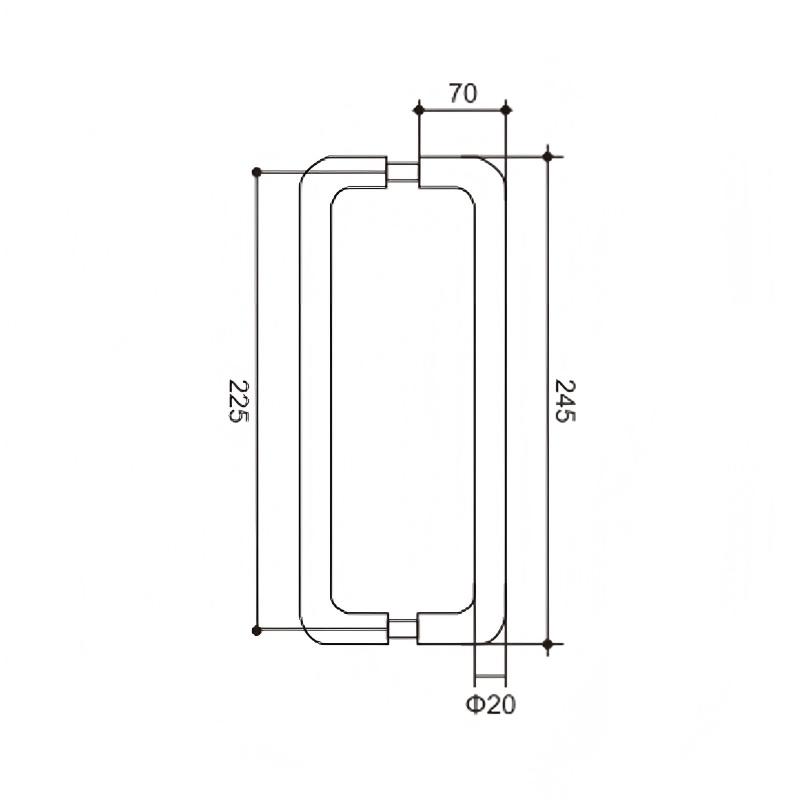 Glass Door Push Pull Handle