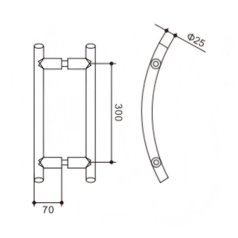 Commercial Glass Door Handle