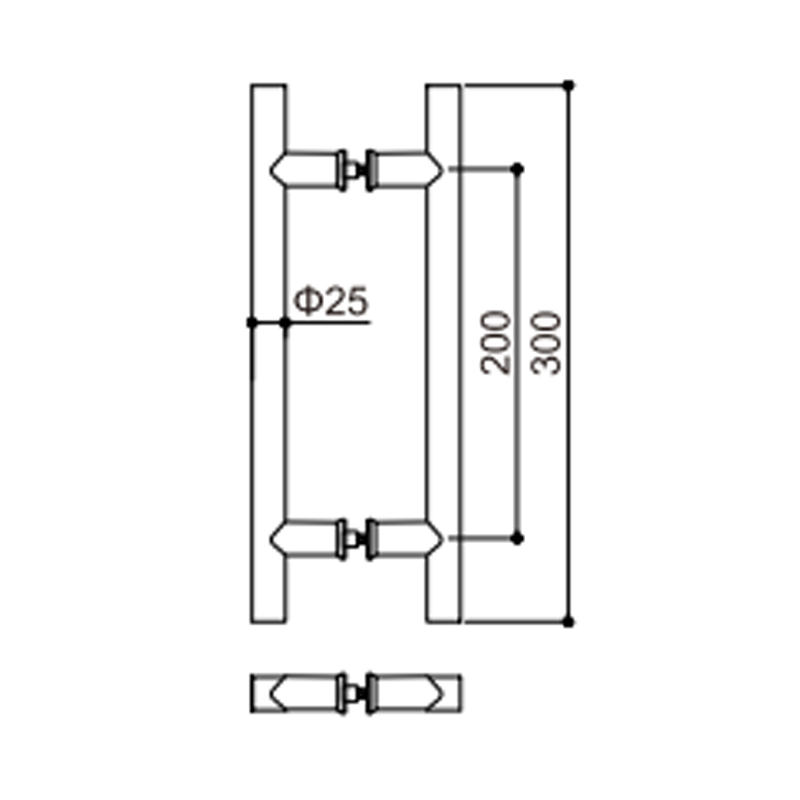 Toughened Glass Door Handle