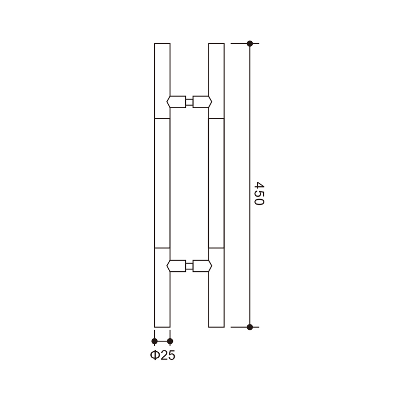 Commercial Door Push Handle