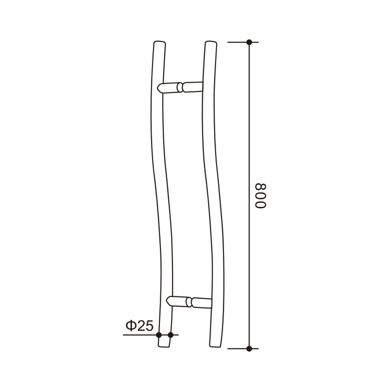 Stainless Steel Commercial Door Handles