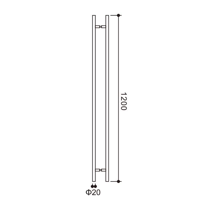 Long Pull Handle for Front Door