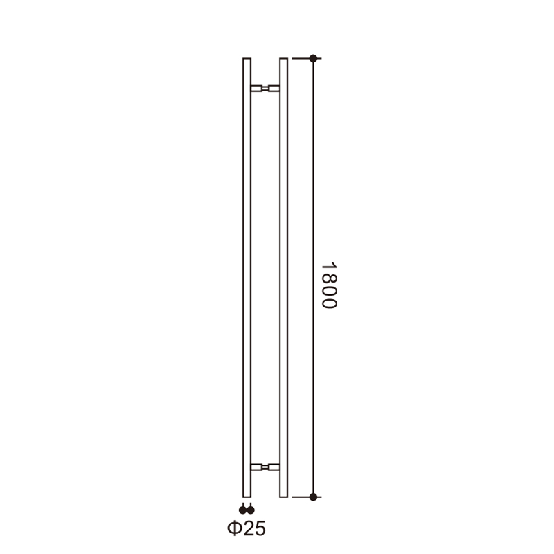 Long Front Door Pull Handle