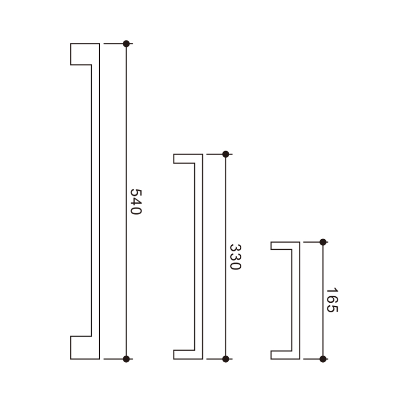 Glass Door Square Door Handles