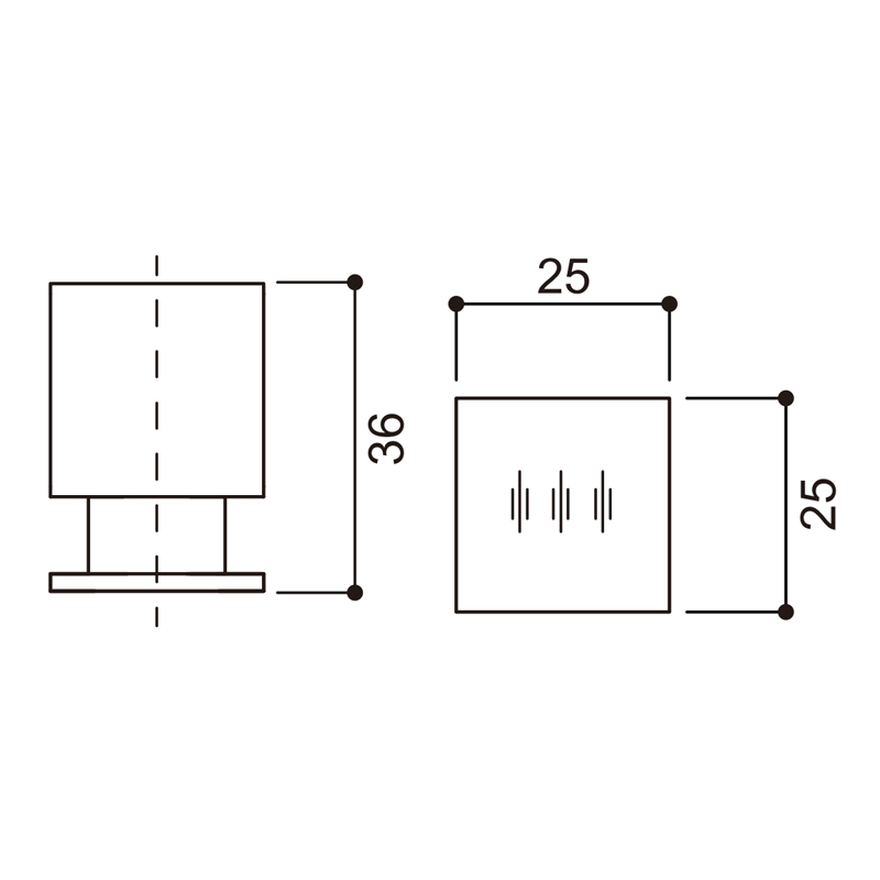Botones de muebles de acero inoxidable