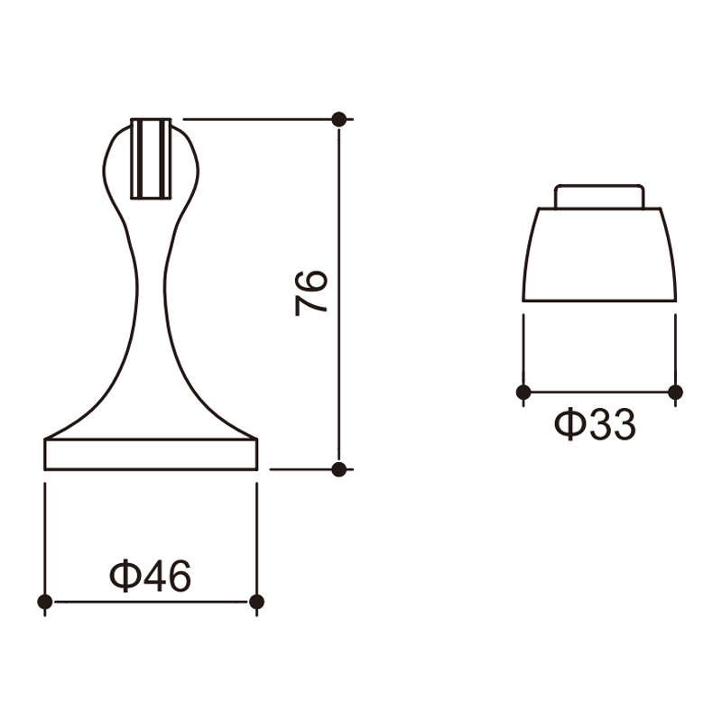 Floor Mounted Magnetic Door Stop