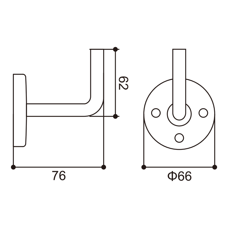 Wall Mounted Handrail Bracket